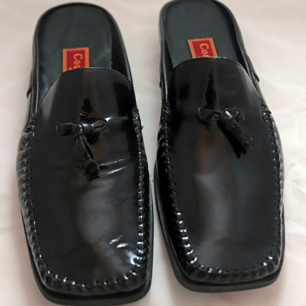 Cole Haan Studio Patent Leather Slides - Picture 1 of 4